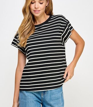 Raglan Sleeve Stripe Tee