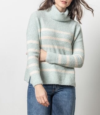 Lilla P Striped Turtleneck Sweater