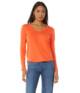 Bobi V-Neck L/S CF Seam Detail Tee