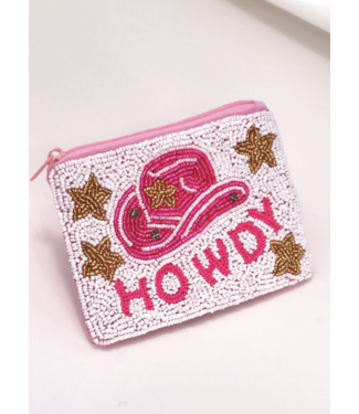 Western Cowgirl Seed Bead Coin Purse