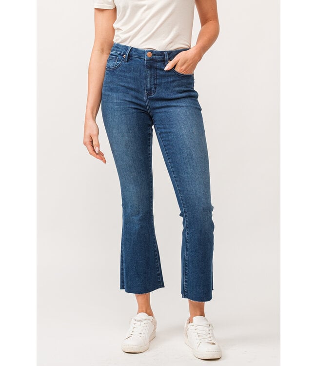 Dear John Jeanne High Rise Crop Flare Jean