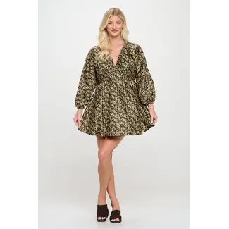 Daisy Jacquard Short Dress