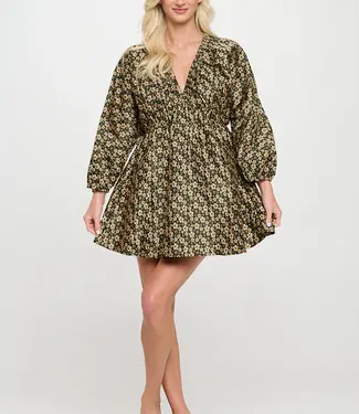 Daisy Jacquard Short Dress