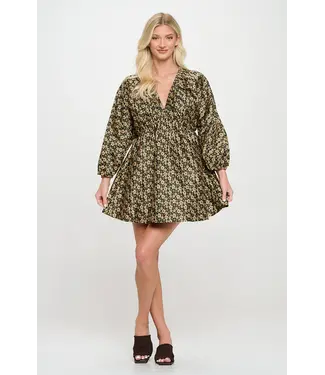 Daisy Jacquard Short Dress