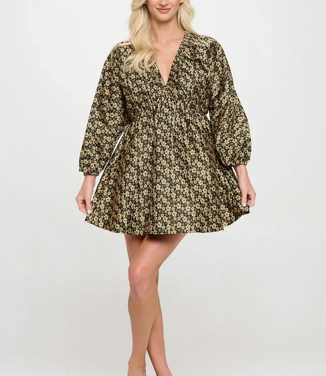Daisy Jacquard Short Dress