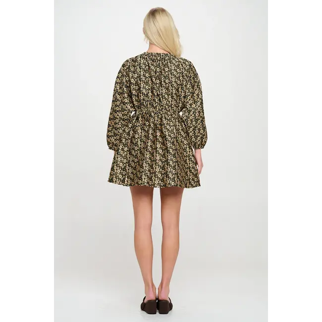 Daisy Jacquard Short Dress