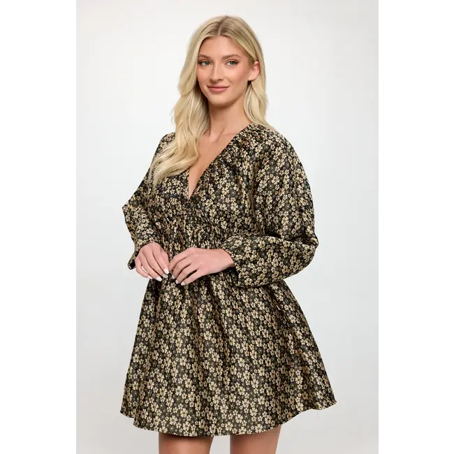 Daisy Jacquard Short Dress