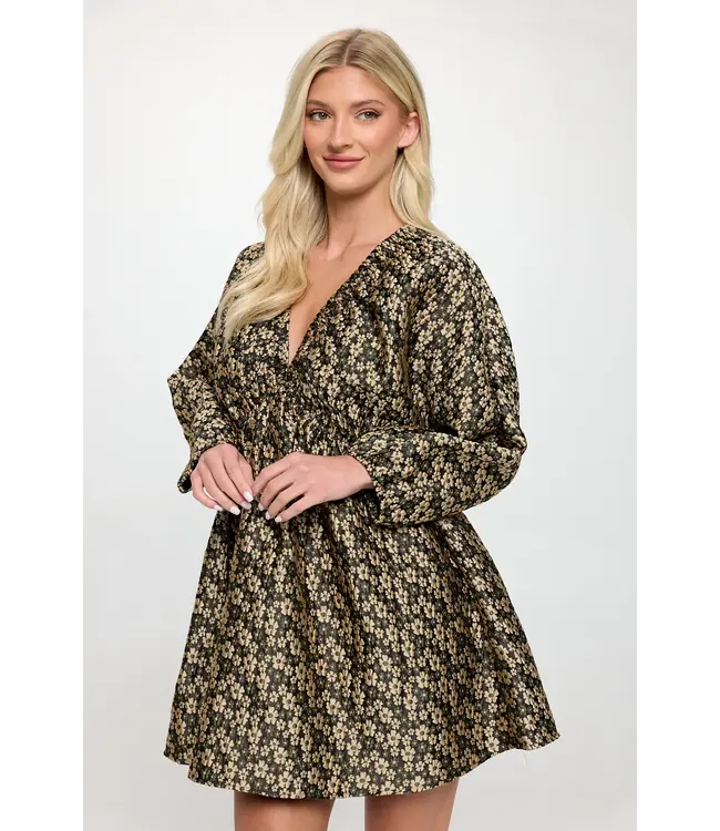 Daisy Jacquard Short Dress