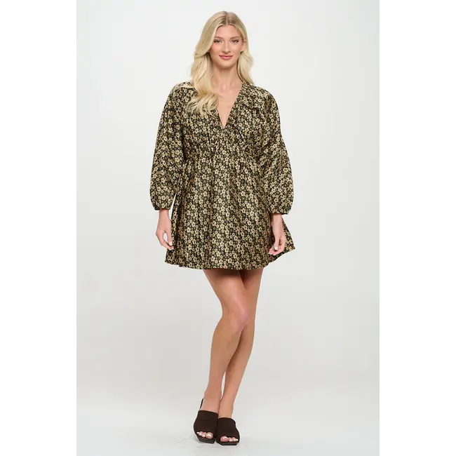 Daisy Jacquard Short Dress