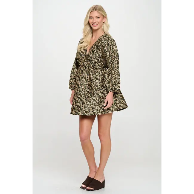 Daisy Jacquard Short Dress