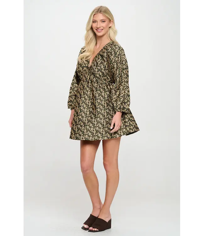 Daisy Jacquard Short Dress