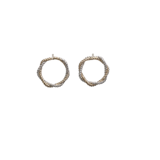 Double Twist Circle Studs