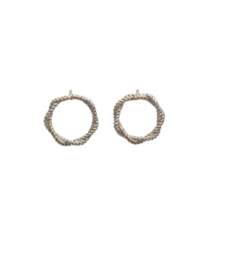 Double Twist Circle Studs