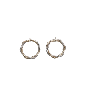 Double Twist Circle Studs