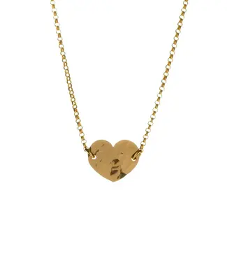 Two-Tone Heart Necklace