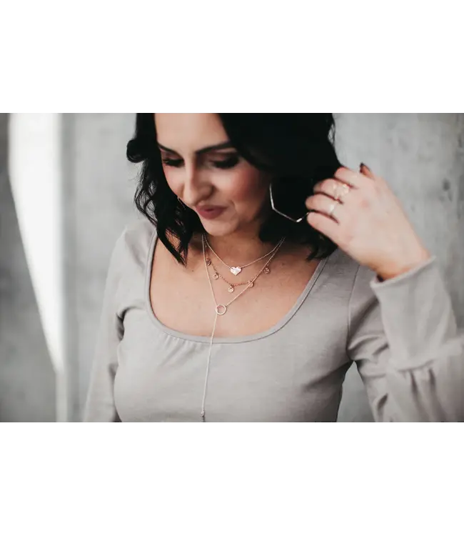 Two-Tone Heart Necklace