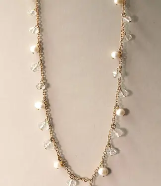 Long Floating Pearl Mix Necklace