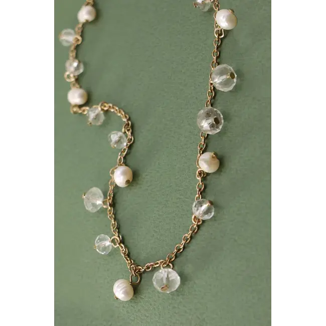 Long Floating Pearl Mix Necklace