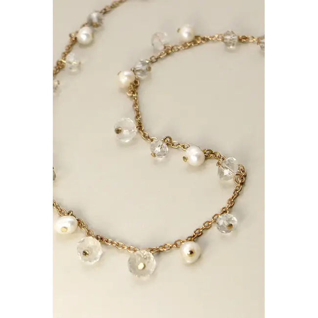 Long Floating Pearl Mix Necklace