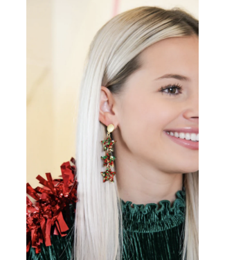 Christmas Confetti Triple Star Earrings