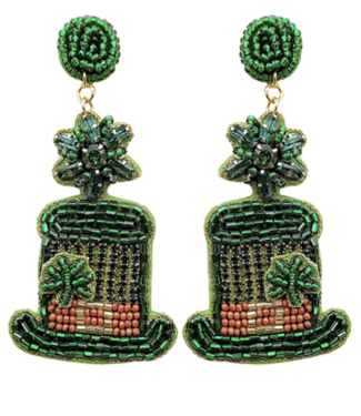 St Patrick’s Day Hat Earring
