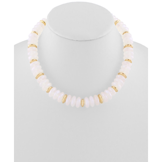 Color Wide Marble Beaded Necklace