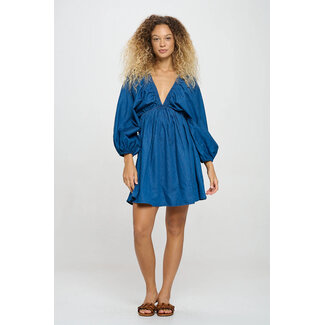 Azure Chambray Short Dress