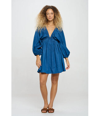 Azure Chambray Short Dress