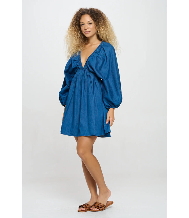 Azure Chambray Short Dress