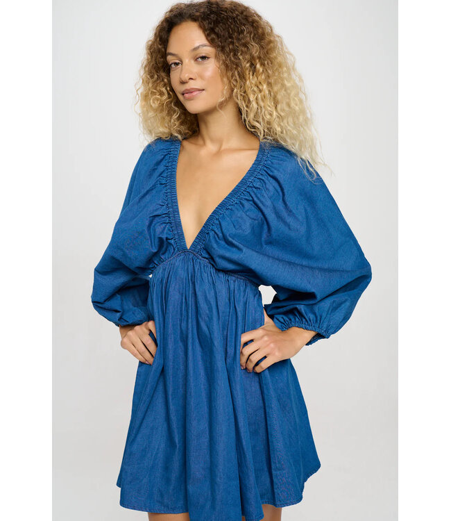 Azure Chambray Short Dress