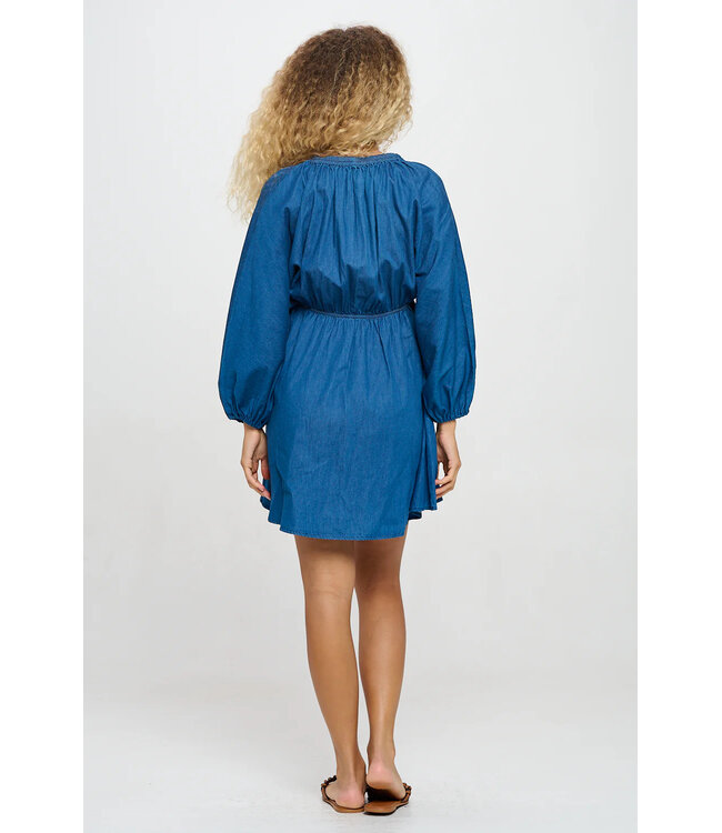 Azure Chambray Short Dress