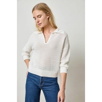 Lilla P Scalloped Collar Sweater