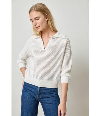Lilla P Scalloped Collar Sweater