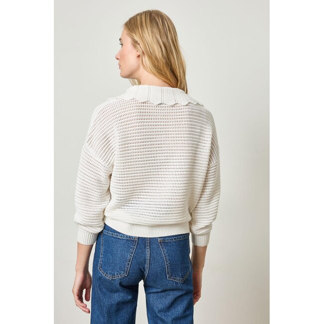 Lilla P Scalloped Collar Sweater