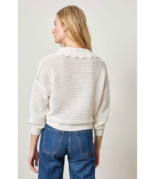 Lilla P Scalloped Collar Sweater