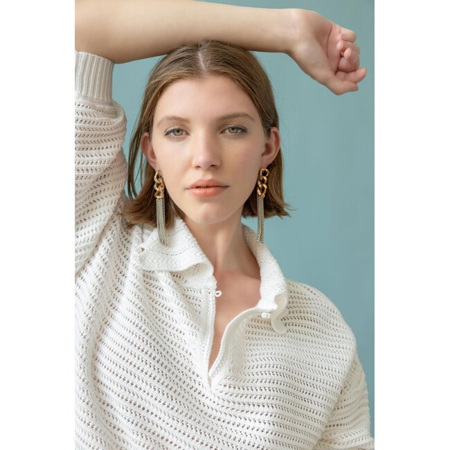 Lilla P Scalloped Collar Sweater