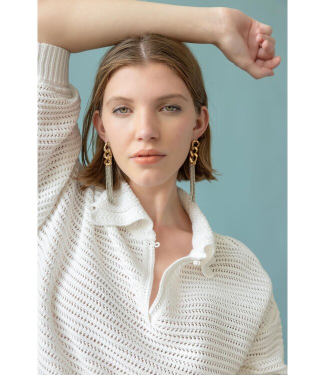 Lilla P Scalloped Collar Sweater