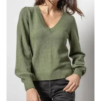 Lilla P Full Seam V-Neck Sweater
