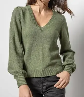 Lilla P Full Seam V-Neck Sweater
