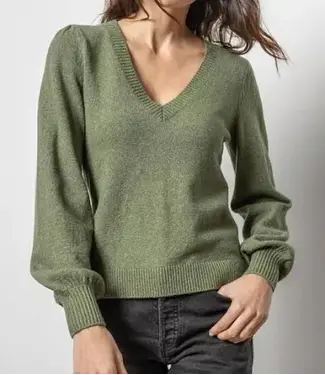 Lilla P Full Seam V-Neck Sweater