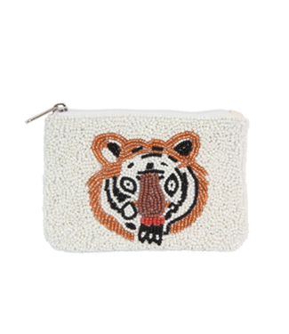Beaded Tiger Coin Purse