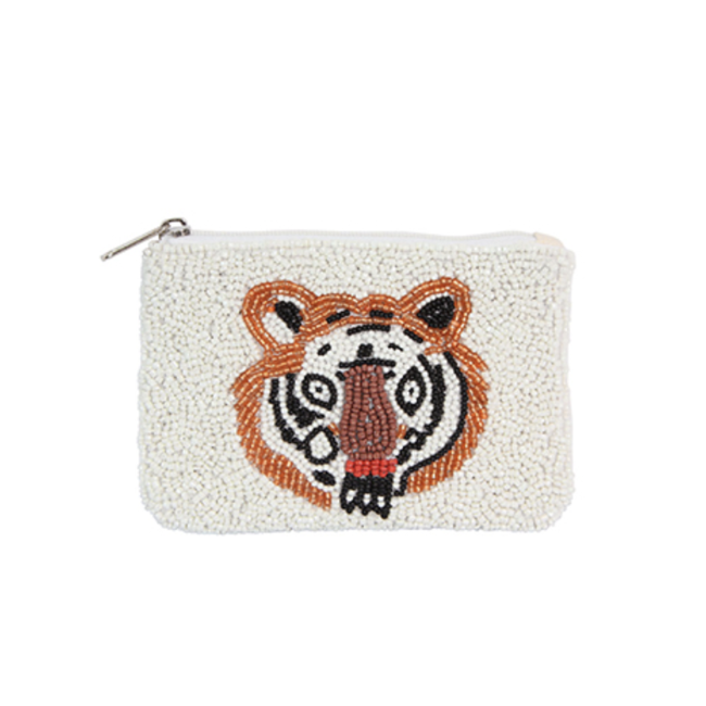 Beaded Tiger Coin Purse