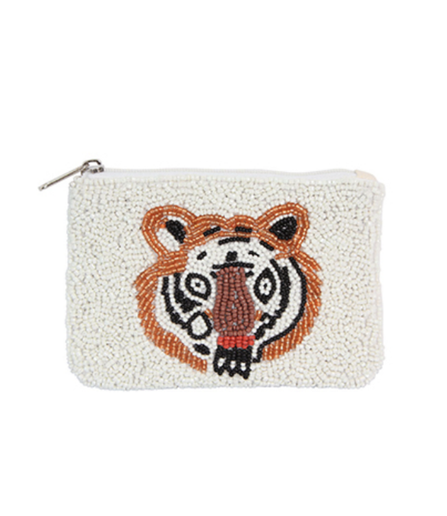 Beaded Tiger Coin Purse