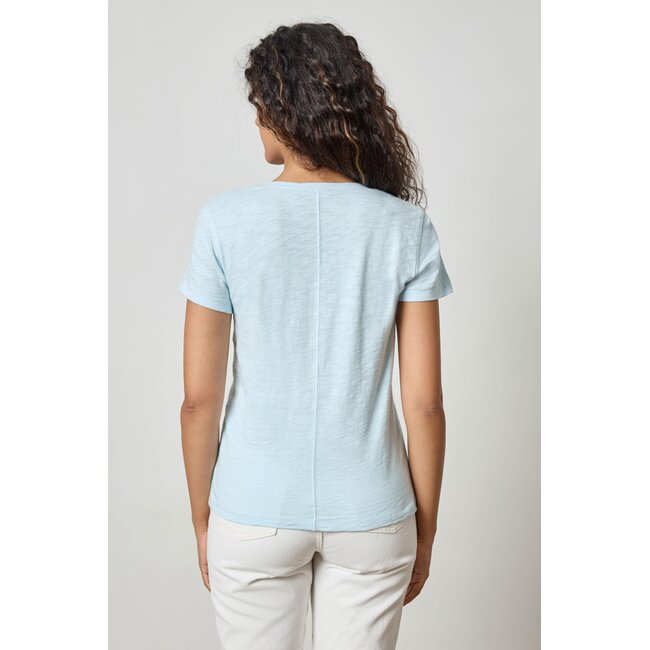 Lilla P Short Sleeve Back Seam V-Neck Tee