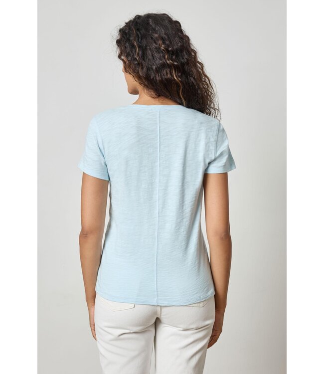 Lilla P Short Sleeve Back Seam V-Neck Tee