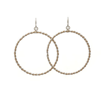 Double Twist Circle Earring Hoops
