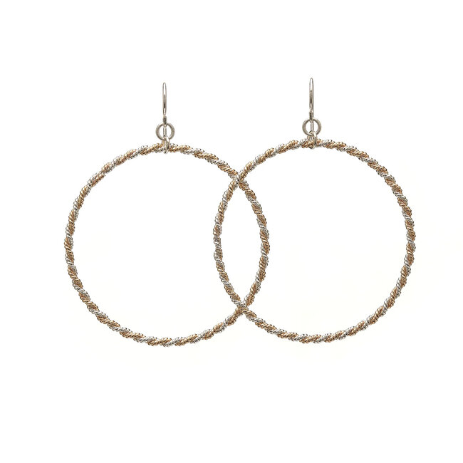 Double Twist Circle Earring Hoops