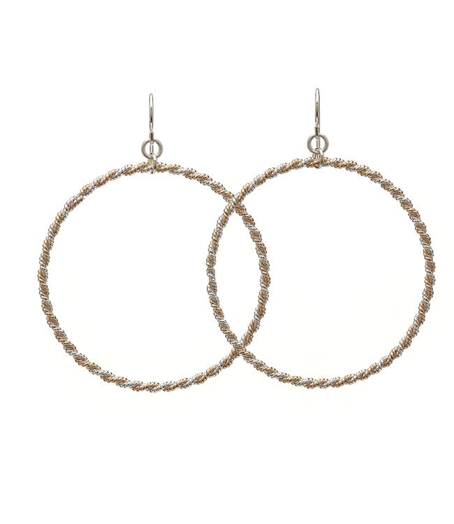 Double Twist Circle Earring Hoops