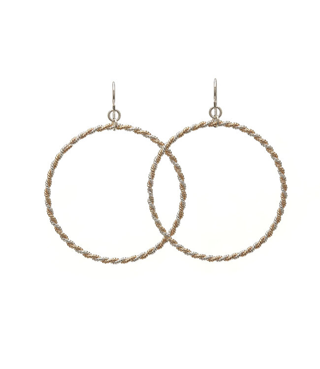Double Twist Circle Earring Hoops