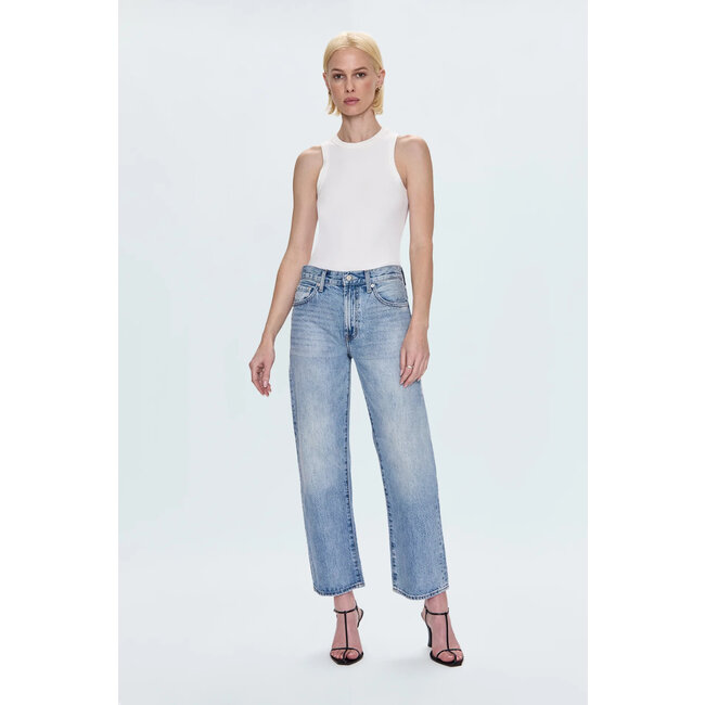 Pistola Lexi Mid-Rise Bowed Straight Jean
